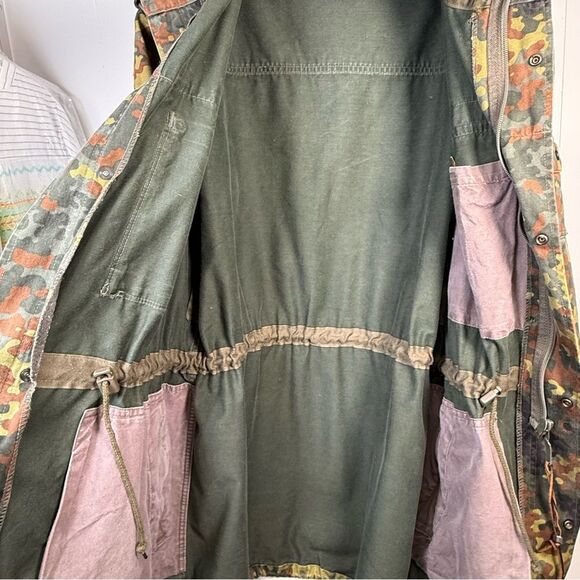 Vintage (1994) Hooded German Bundeswehr Flecktarn Camo Field Jacket Unisex XL - Picture 10 of 15